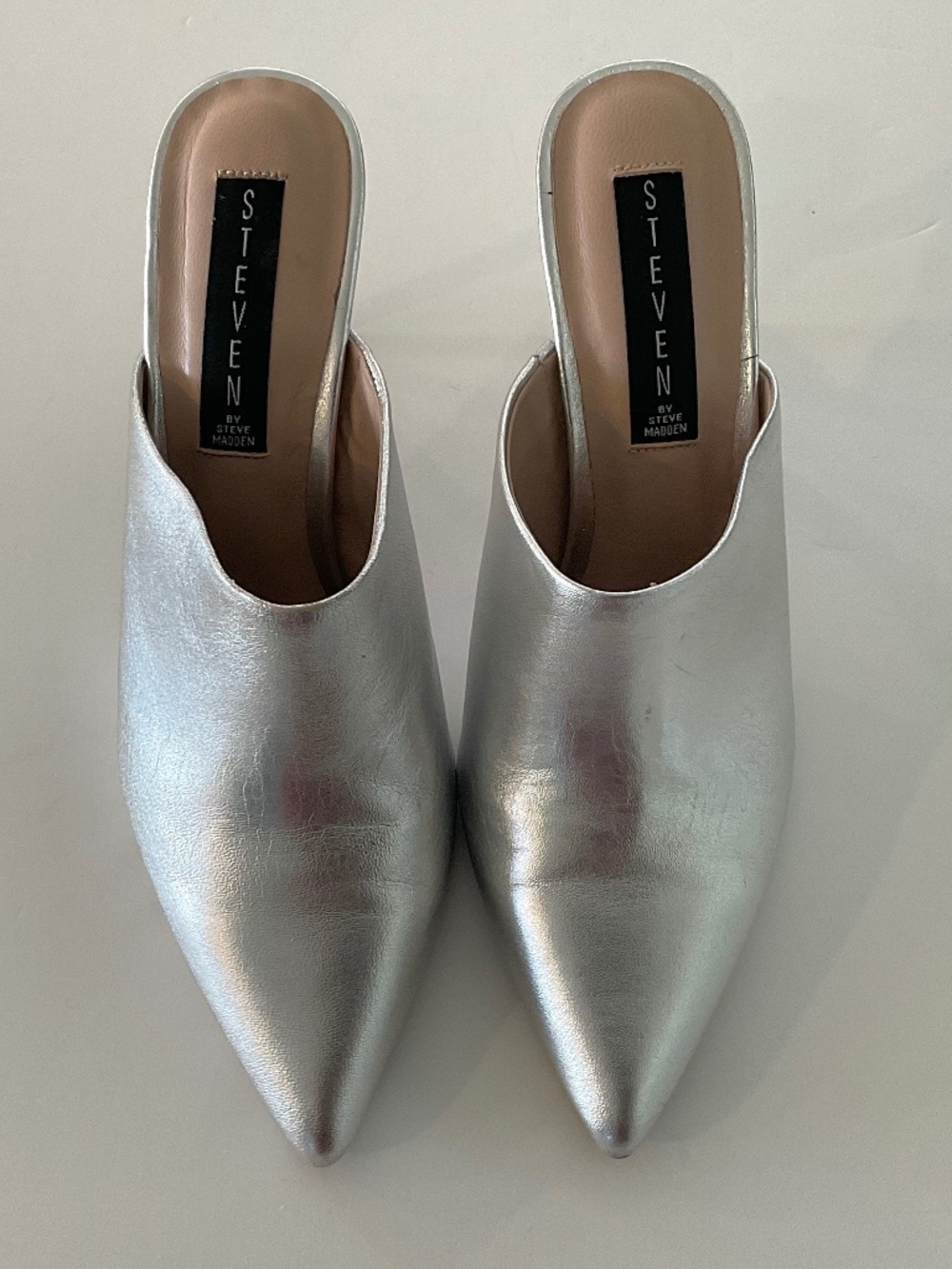 STEVEN by Steve Madden Women's Craft Mule in Metallic Silver Size 7.5 - Picture 7 of 14